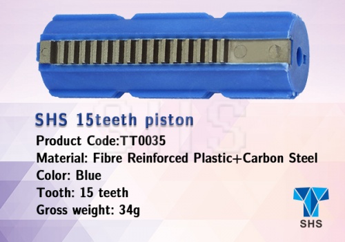 Поршень TT0035 усиленный полнозубый со стальной гребенкой.15 зубов (SHS) фото 4