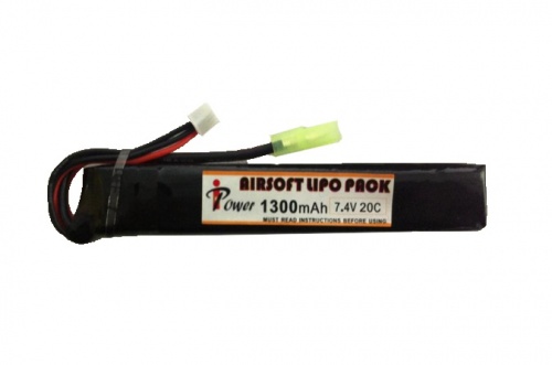 АКБ iPower 7.4V LiPO 1300mAh 20C ALP1300R4A-2S 12x20x130 mini type