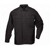 Тактическая рубашка RIPSTOP TDU, длинный рукав, цвет BLACK, (размер XS)