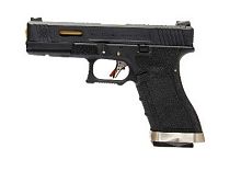 Модель пистолета (WE) GLOCK-17 G-Force металл слайд, черная рамка, WE-G001WET-1