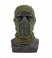 Балаклава с защитной сеткой олива Shadow Warrior Hood /OD BD6690OD