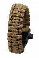 БРАСЛЕТ PARACORD кресало и свисток на защелке код AS-SL0011T