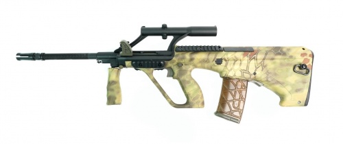 Модель автомата APS Steyr AUG-A1 Military Adjustable Scope (790mm), AEG, металл, пластик - KU902