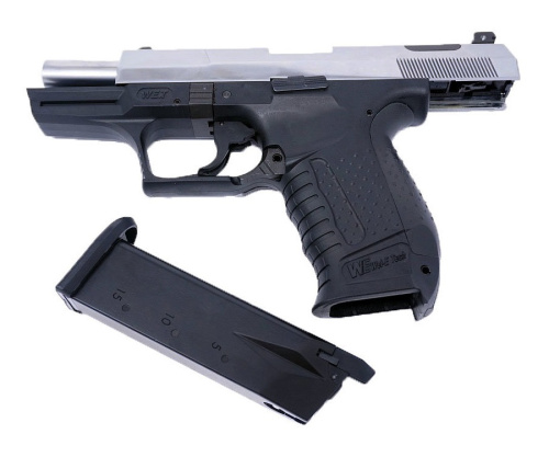 Модель пистолета (WE) WALTHER P99 GBB, металл, WE-PX001 - SILVER фото 3