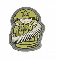 Шеврон на липучке Матрешка PVC, олива, новый