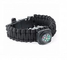 БРАСЛЕТ PARACORD компас, кресало и свисток на защелке AS-SL0012B
