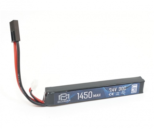 АКБ BlueMAX 7.4V Lipo 1450mAh 30C  AK stick 15x16.5x115mm АК-серия под крышку, M4, G36