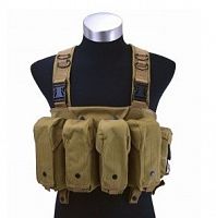 РАЗГРУЗКА НАГРУДНАЯ 6 КАРМАНОВ AK Chest Rig Cordura 600D Tan